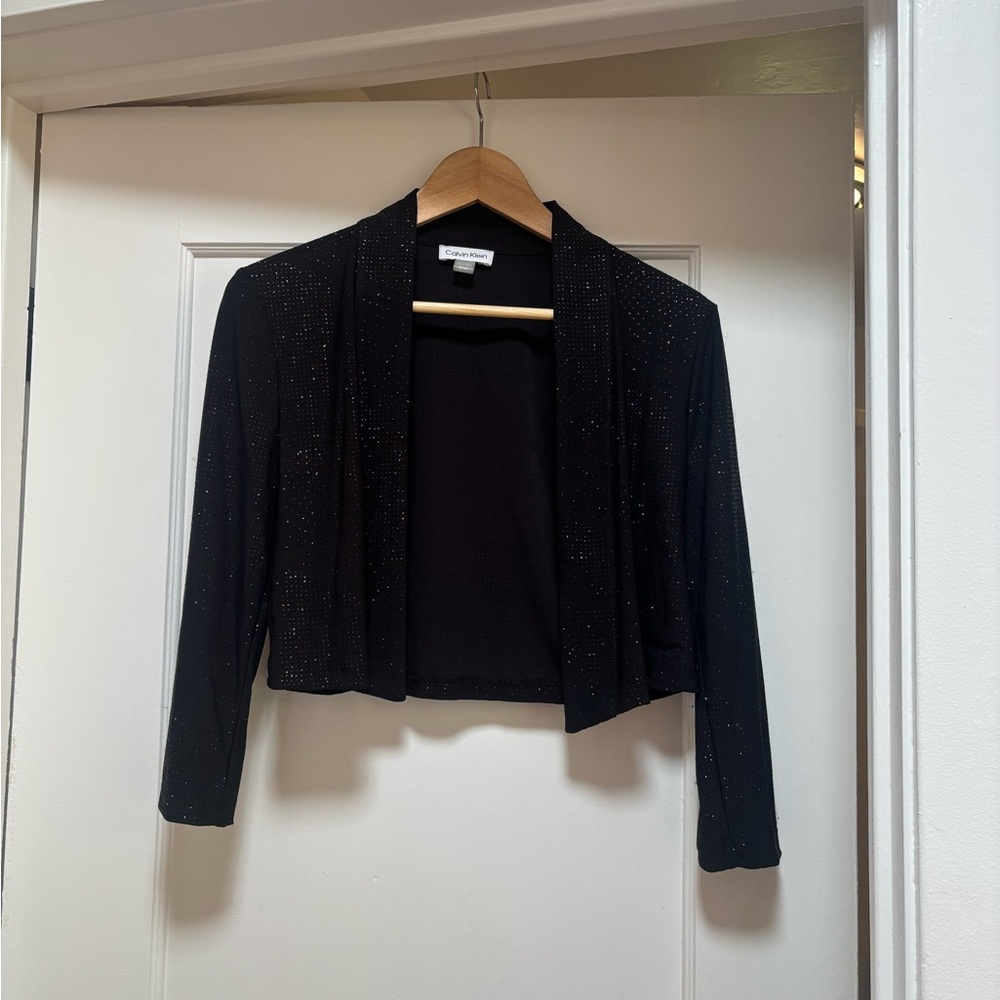 Calvin Klein Black Sparkly Shrug